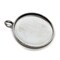 18mm Pendant Blank Bezel Silver Plated Brass (for use with cabochons)